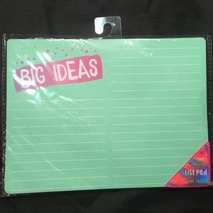 NWT big ideas green list pad